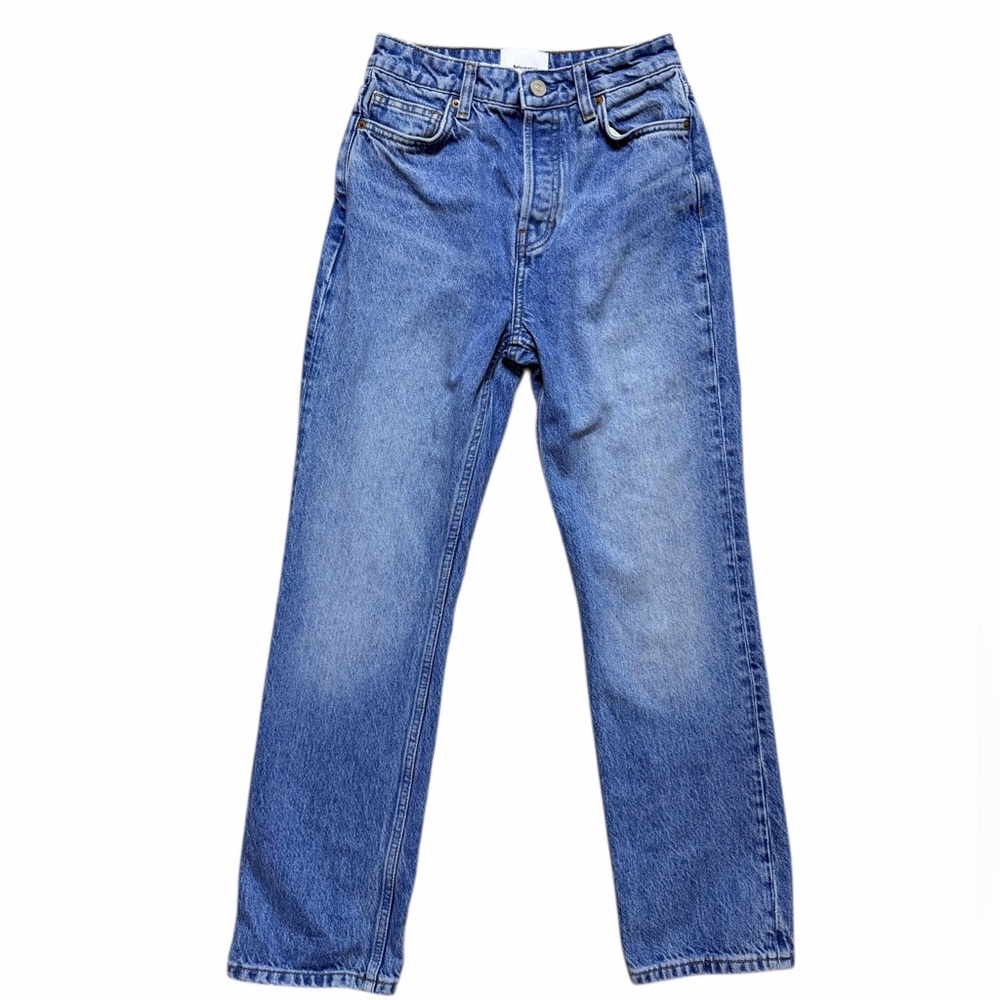 REFORMATION THE NEW CYNTHIA HIGH RISE STRAIGHT LEG JEAN.